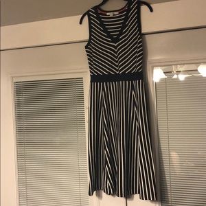 Stripped midi dress.